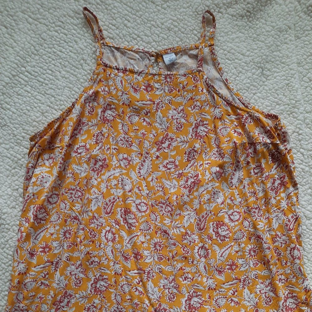 Old Navy Strappy Top Rayon Yellow M